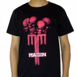 Tricou MARILYN MANSON - Logo & Skulls